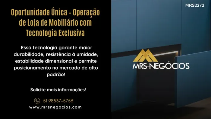 Oportunidade Única Operação de Loja de Mobiliário com Tecnologia Exclusiva
