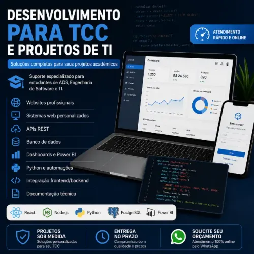DESENVOLVIMENTO PARA TCC E PROJETOS DE TI