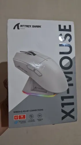 Mouse Attack Shark X11 (preto) novo