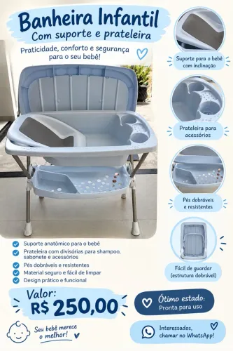 VENDO BANHEIRA INFANTIL ? R$ 250,00