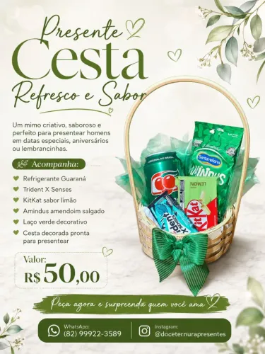 Presente Cesta Refresco e Sabor<br>