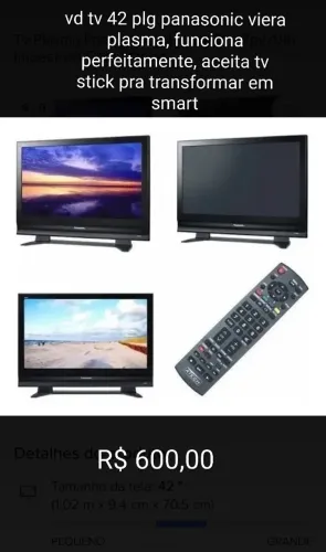 Tv plasma panasonic viera 42 polegadas 