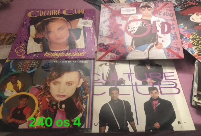 4 discos de vinil da icônica banda Culture Club