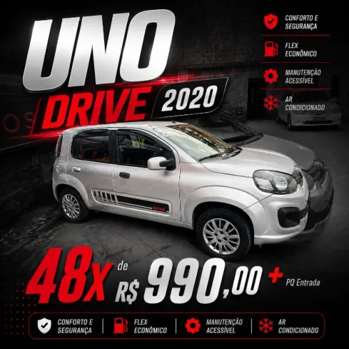 Fiat Uno Drive 1.0 Flex 6V 5P 2020