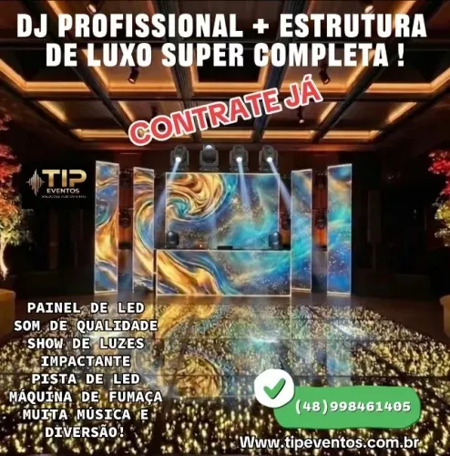 Serviço de DJ profissional com estrutura completa e diferenciada para festas top