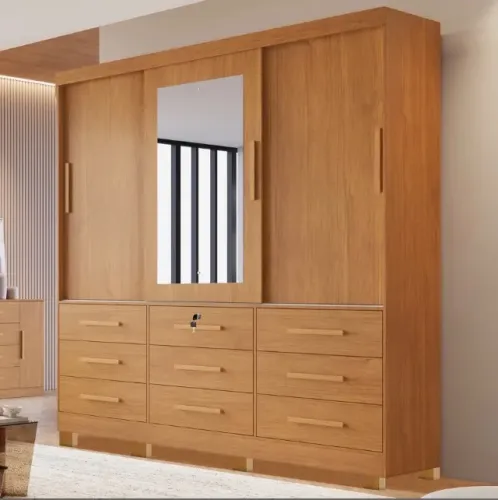 Guarda Roupa Elegance Prime 1,80 m com Espelho e Pés