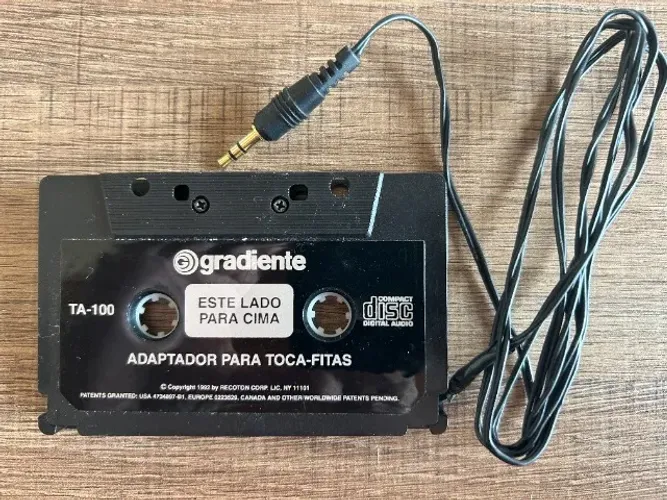 Adaptador de fita cassete estéreo para carro CD MD MP3 MP4 Player para áudio auxiliar de 3
