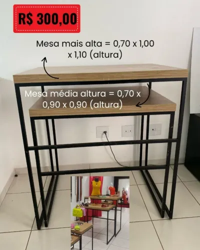Mesa mais alta e Mesa média