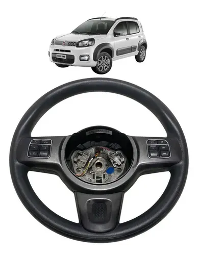 Volante C/ Comandos Fiat Uno 2015/2020 Cinza