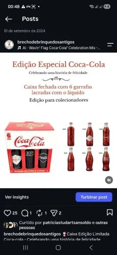 Coca-Cola Edição Limitada Caixa Celebrando uma História de Felicidade