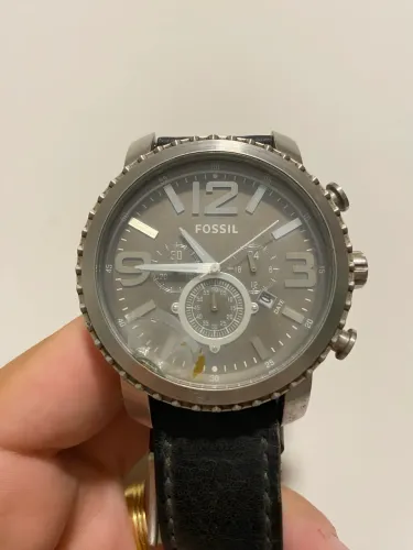 Relógio Fossil Machine Chronograph BQ1175 48mm Aço Inox Original