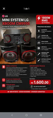 Som LG 1.800w