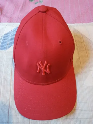 Boné NY unissex, vermelho