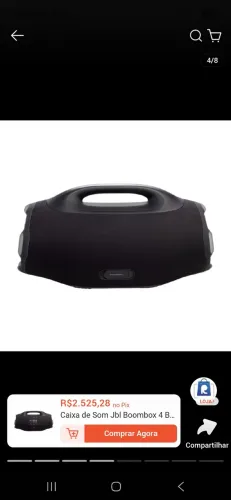 Caixa de Som Jbl Boombox 4 Bluetooth 34h Ip68 210rms Preta