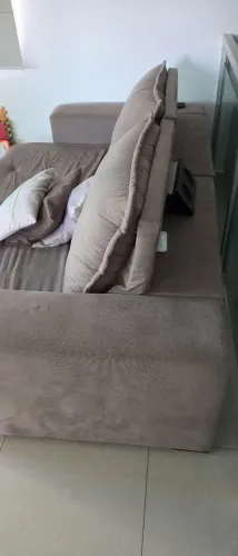 Vendo sofá retrátil, 2 lugares, cinza, medidas em anexo