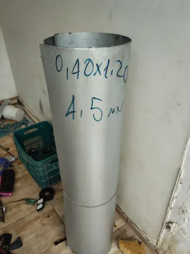 4,5 por 1,20 metros de zinco