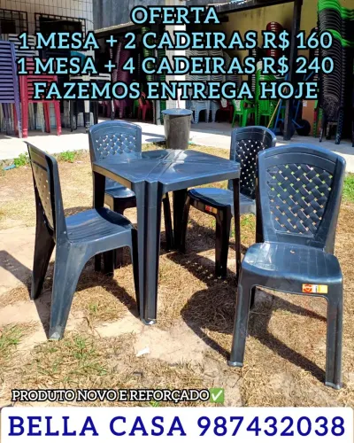 MESA E CADEIRA DE PLASTICO KDMDMD PARA DNDMMD SEU DMDM NEGOCIO