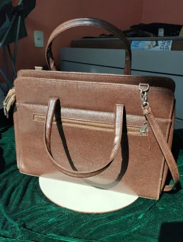 Bolsa de coro vintage marrom