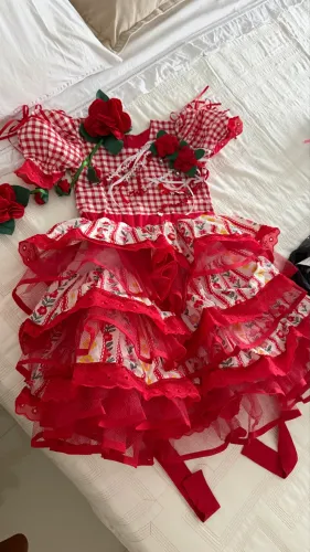 Vestido festa junina 8 anos