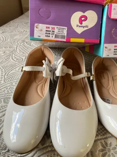 Sapato branco verniz