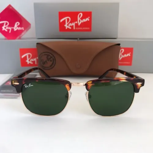 Óculos de sol ray-ban clubmaster tartaruga lentes de cristal style