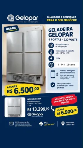 Geladeira gelopar 4 portas 