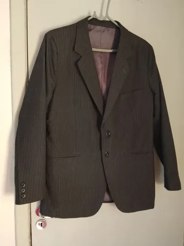 Blazer Carter's risca de giz preto com cinza 54