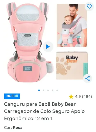 Canguru para bebê 12 em 1 