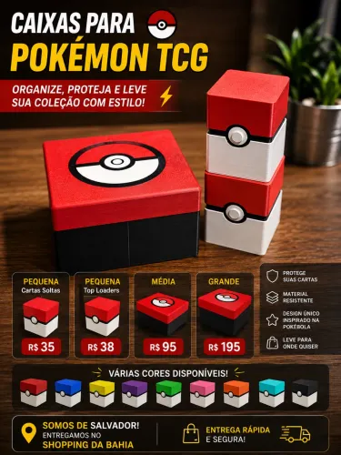 Caixa para Cartas Pokémon tcg