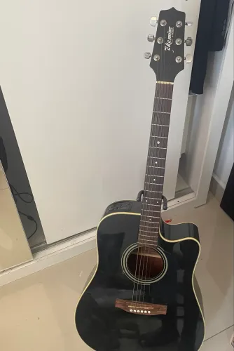Violão Takamine EG21c preto com hard case Gator