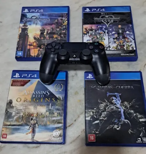Jogos de Ps4 e Controle
