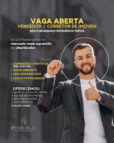 VAGA DE EMPREGO - VENDEDOR/CORRETOR