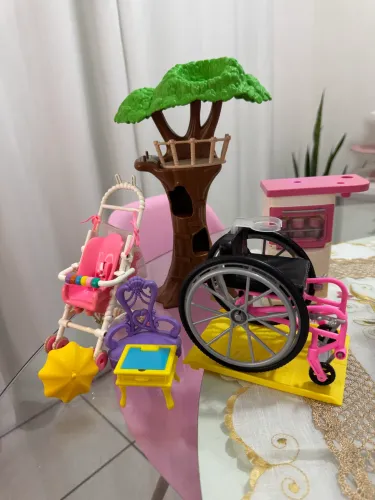 lote de acessórios de cenário para bonecas barbie