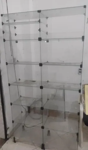 Estante expositora de vidro 12 nichos