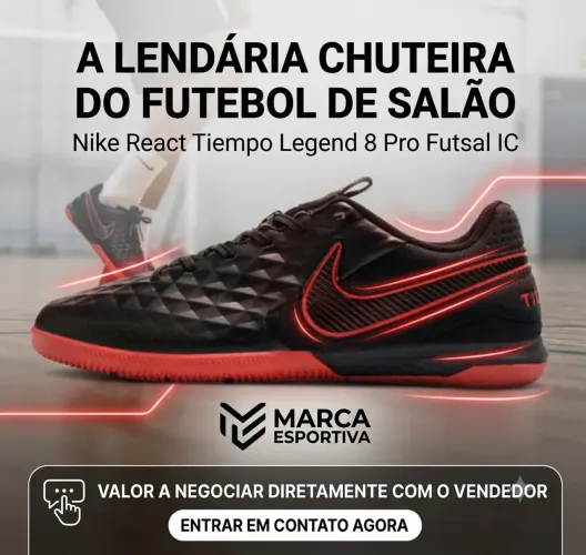 Chuteira Nike React Tiempo Legend 8 Pro Futsal