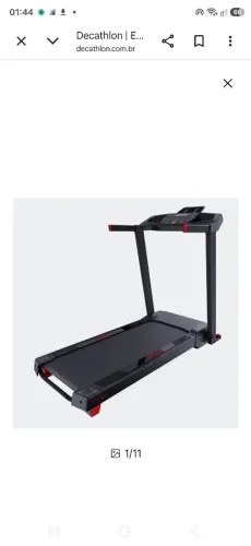 Esteira Fitness de Treino Run100E 110 Volts Domyos Preta