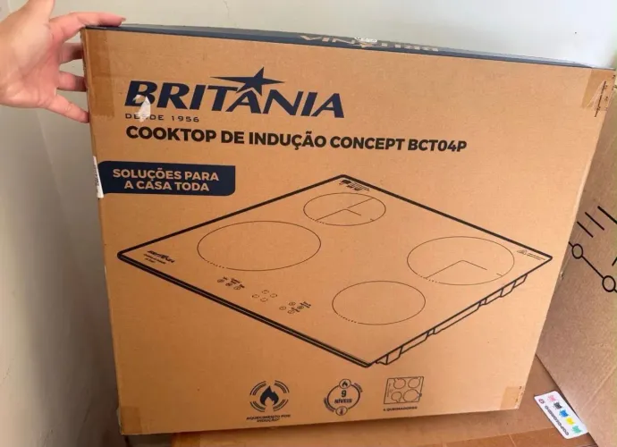Coifa e fogão de indução