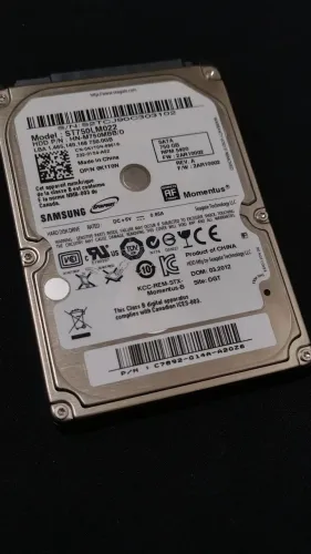 Hd 2,5" Samsung de 750gb, saudável