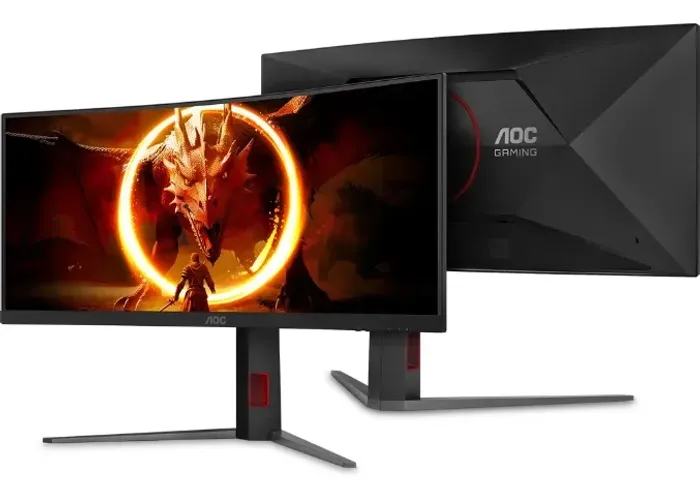 Monitor Gamer Curvo AOC Gaming U34G4C 34" WQHD 180Hz 0,5ms HDMI DisplayPort FreeSync