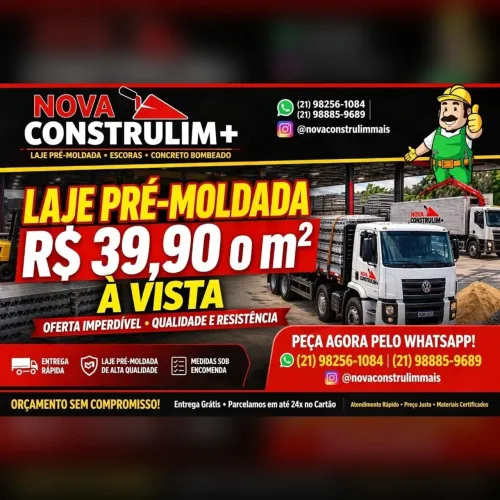 LAJE PRÉ MOLDADA ISOPOR