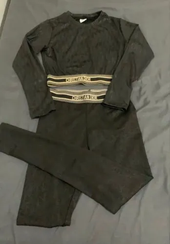 conjunto ginástica christian dior preto