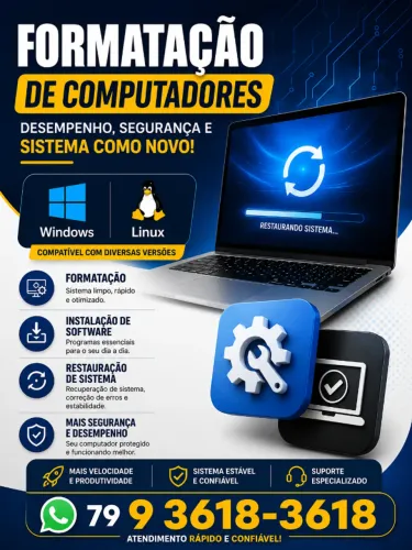 Formatação em Computador e Notebook
