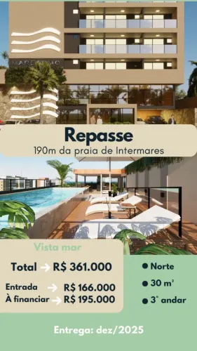 APARTAMENTO FLAT AMPLO E VENTILADO PERTINHO DO MAR DE INTERMARES