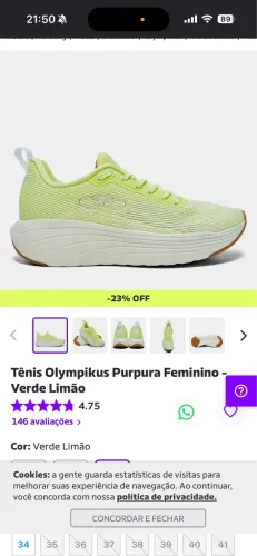 Tênis corrida