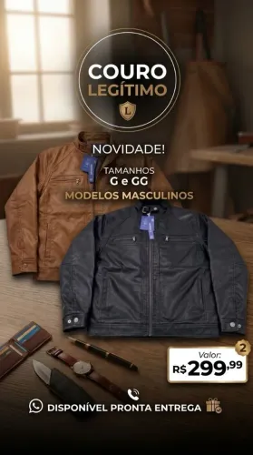 Vendo jaquetas de couro masculina e femininas .GG,G, m,