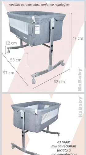 Berço acoplado KaBaby