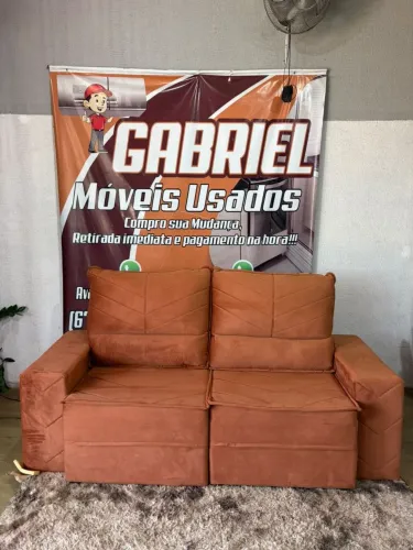 Sofa retrátil e reclinável de Suede NOVO ((ENTREGO GRATIS))