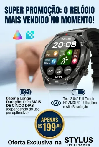 Relógio smartwatch masculino
