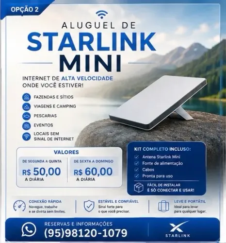 Aluga-se Starlink