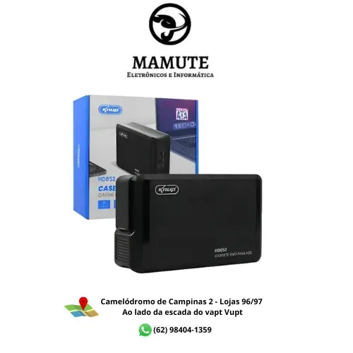 Case Externo Até 40tb Hd 3,5'' Sata Ssd Plug And Play Portátil Backup KP-HD852